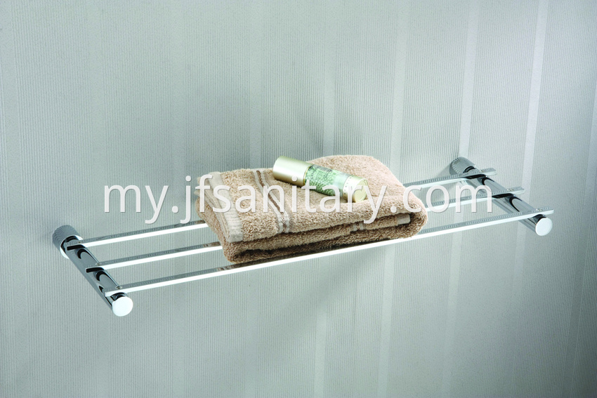 Single layer brass shower rack
